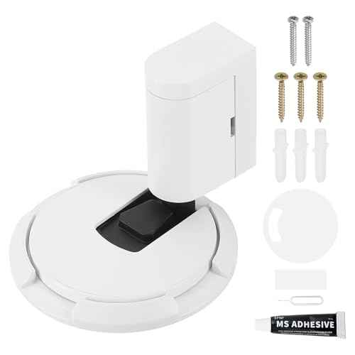uxcell 4Pcs Magnetic Door Stopper, Silent Magnetic Floor Door Stop with Adhesive, Mechanical Floor Door Stop Shock Absorbing for Bedroom Office Bathroom, White