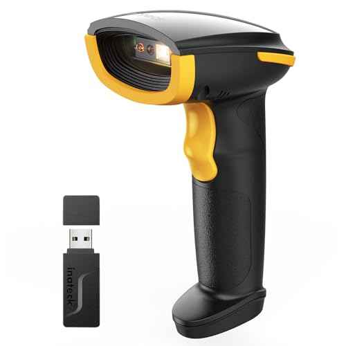 Inateck Bluetooth Barcode Scanner, 1D 2D QR Code Scanner Wireless with 2.4G, Bluetooth, and USB 3-in-1, 2600mAh Battery, Includes APP and SDK, Support Screen Scanning, BCST-23 Black