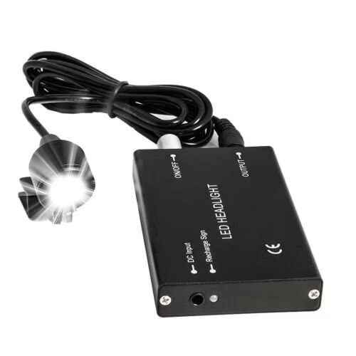 3.5X 420 Binocular Loupes Magnifier Glasses Blue + LED Head Light