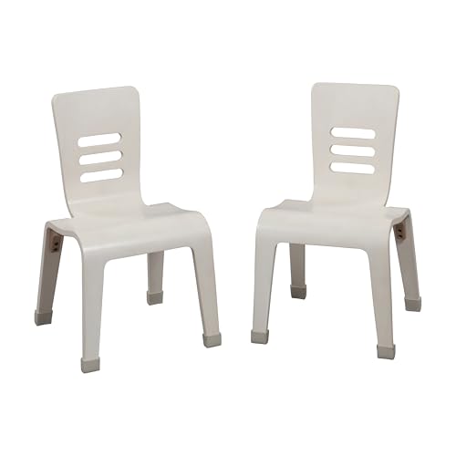 ECR4Kids Bentwood Chair 14in Seat Height White Wash 2-Pack Montessori