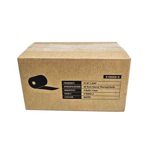 (4 Rolls - 1 Case) 3 1/8" x 660' heavy thermal paper - nautilus hyosung halo - 80 GSM ATM Special Thermal Paper Rolls - BuyRegisterRolls