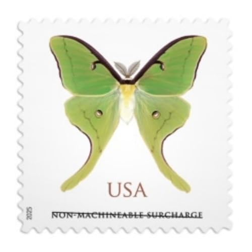United States Postal Service Luna Moth Non-Machineable Surcharge Postage Stamps - 20 Sheets