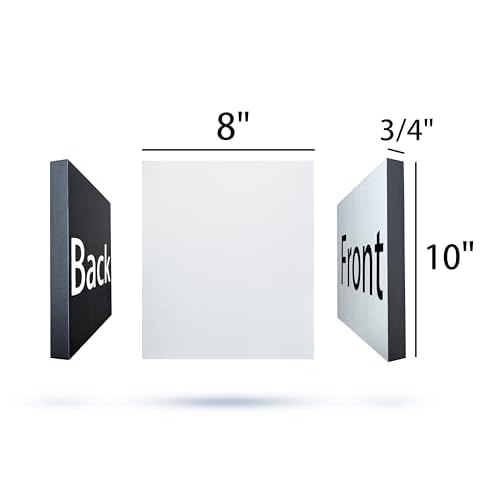 Foam Board 8x10 Inch, 3/4" Thick with Self-Adhesive Front - Photo Mounting, School Presentations, Arts & Crafts - Easy Peel & Stick, Perfect for Home Decor & Student Projects (8x10, 1, Piece)