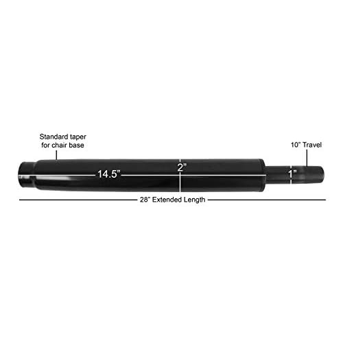 chairpartsonline Replacement Drafting Stool Gas Lift Cylinder Pneumatic Shock - Full Stool Height - S6120 Black