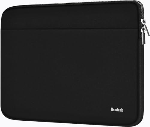 Hsmienk Black 15.6 Inch Laptop Sleeve - Shockproof Protective Notebook Case