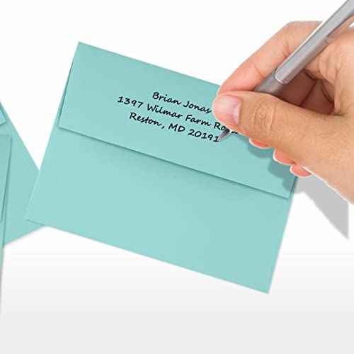 LUXPaper A2 Invitation Envelopes | Peel & Press | 4 3/8" x 5 3/4" | Seafoam Blue | 80lb. Text | 250 Qty
