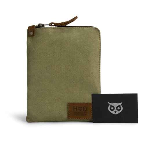 Hide & Drink, Scribbler Case for Notebook Handmade from Waxed Canvas (Waxed Canvas)