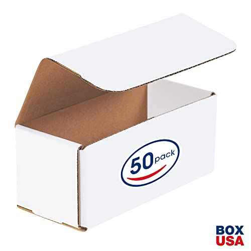 BOX USA BM733 7"L x 3"W x 3"H, White (Pack of 50)