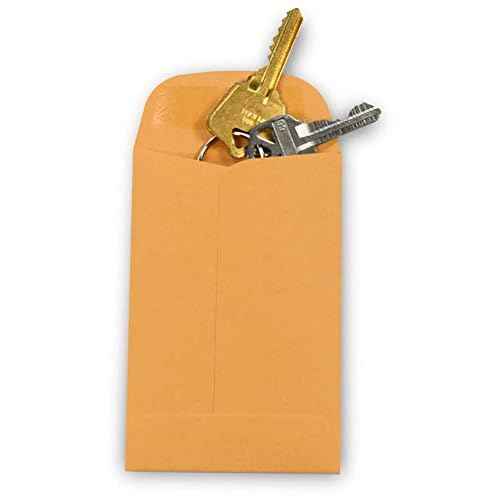 500 Guardian #4 Paper Coin Envelopes - Blank Small Envelopes for Coins, Receipts, Stamps, Small Parts Storage, & More ? 3" x 4-1/2" Cash Envelopes ? Gummed Flap Gift Card Holder Envelopes