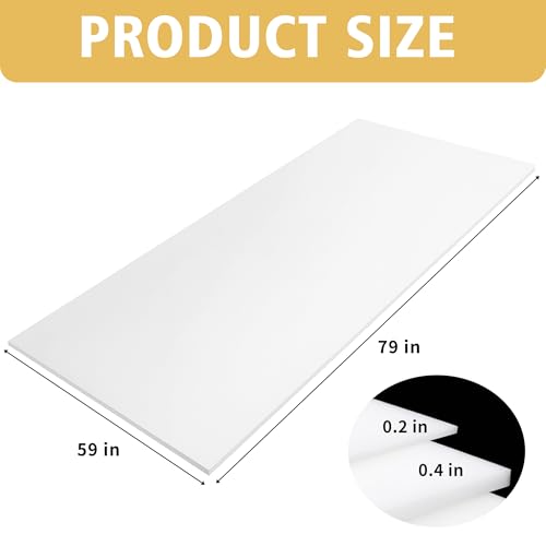 VGLCBBSTS 35D High-Density Upholstery Foam 59 x 79 Inch, 0.2 Inch, 2-Pack