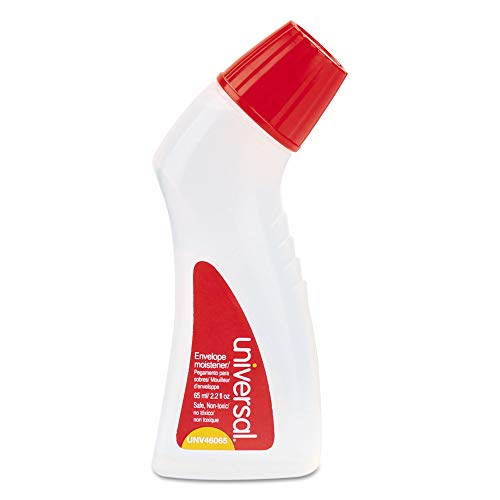 Universal Envelope Moistener with Adhesive - 2.2 oz Bottle, Clear, 4 Pack