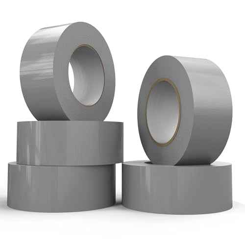 SWRT 9 Mil 5-Pack Silver Heavy Duty Duct Tape Strong Adhesive, 2 in x 30 YD (Total 150YD) Duct Heavy Duty Waterproof All Weather Gray Duct Tape No Residue Sealing & Patching for Indoor&Outdoor Repair