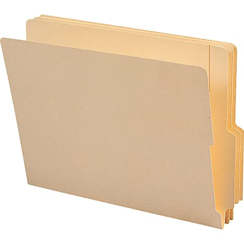 Smead End Tab File Folder, Shelf-Master¢ç Reinforced 4" High Tab 1-1/8" Up from Bottom, Letter Size, Manila, 100 per Box (24179)