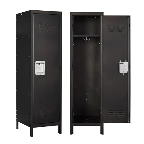 Metal Storage Locker, Lockable Employees Locker with Door, 55" Height