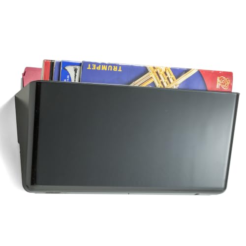 Officemate Legal-Size Wall File Organizer Pack of 1 Black Wall Mountable Document Holder