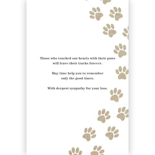 Pet Loss Sympathy Card for Dog Cat, Pet Memorial Gifts, Sympathy Gifts Loss of Dog Cat, Condolence Card for Dog Lover