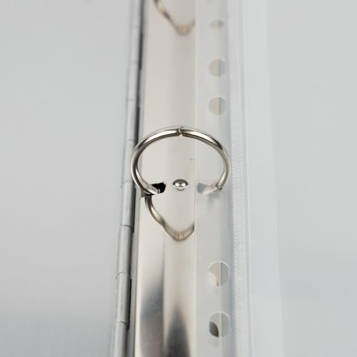 JAM Paper Plastic 3-Hole Binder Envelopes with Hook & Loop Closure - Pack of 3, Clear, 9 1/2 x 11 1/2 inches