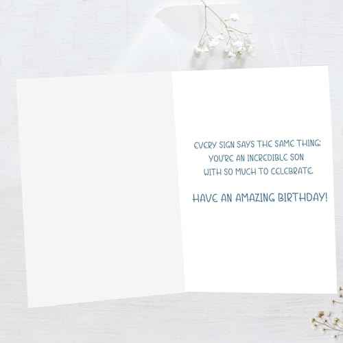 Birthday Card for Son | Funny Birthdays Cards Gifts for Adult Sons from Mom Dad Parents| Happy Birthday to A Wonderful Sons