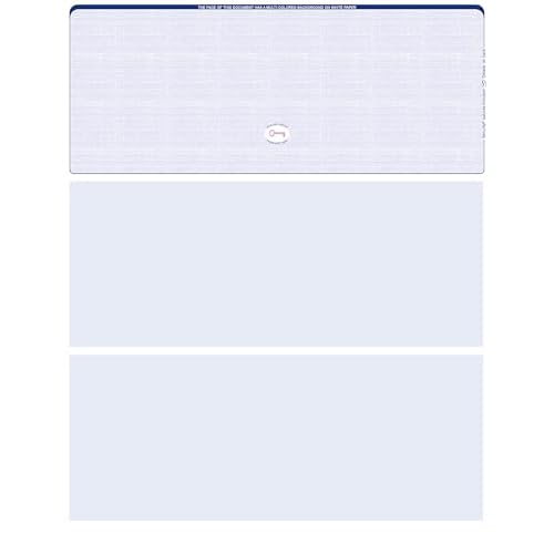 Blank High Security Top Computer Checks, 250 Blue Laser Checks