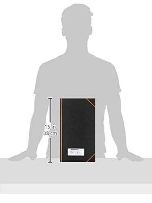 National Texhide Series Record Book, Black, 13.75" x 8.75", 500 Numbered Pages (57151)