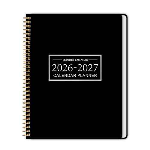 Monthly Planner 2026-2027, 2026 Calendar 24 Months Planner, Jan 2026 - Dec 2027, 8.6" x 11", Academic Calendar Hard PVC Cover with Spiral Bound, Perfect for School & Office for Women & Men
