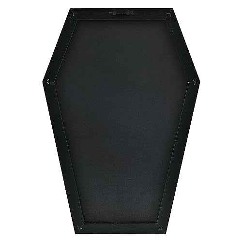 Coffin Letter Board - 520 Characters Spooky Halloween Characters with Wooden Stand and Canvas Bag - 16x11 Inches - Felt Message Board for Home Office Halloween Supplies & Decor (Black)