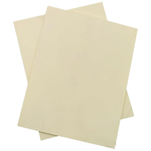 Twlead Yellowish A4 Security Paper,85g Starch-Free 75% Cotton and 25% Linen Waterproof Without Security Thread Paper for Certificates Files 50Sheets