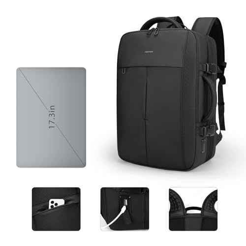 reeyee Travel Backpack Business for Men Carry On Backpack Large 45L Travel Bag Water-resistant Laptop Backpack Weekender Bag Fits 17.3 lnch Laptop