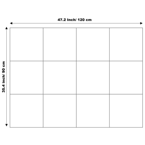 Black Cork Board Alternative 47"x35" | Felt Wall Tiles (12-Pack) | Aesthetic Felt Bulletin Board for Office, Home & Classroom | Large Cork Boards for Walls Pinboard Dartboard Wall Protector