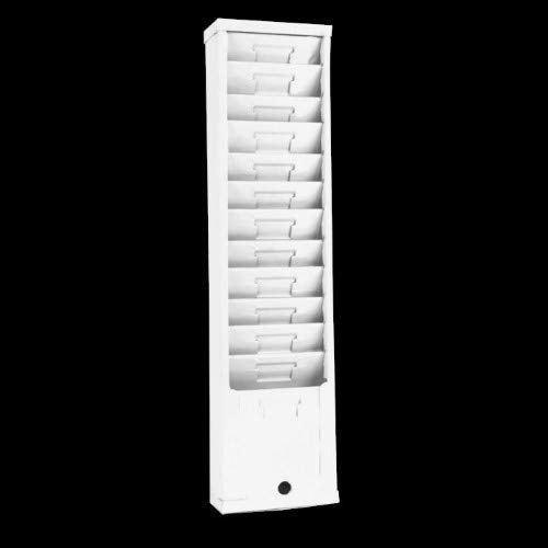 Time Card Rack, Metal, Anthem Model 158H. 12 Slots/Pockets-Black
