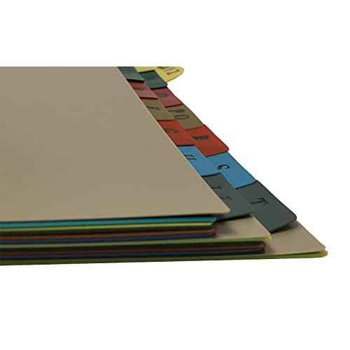 Carstens Heavy Duty Plastic Alphabet Divider Set, 21-Tab, Multi-Color, for Side-Opening 3-Ring Binders, 1 Set