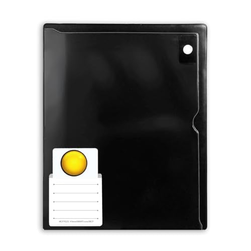 StoreSMART Magnetic Closure Pocket Plus 10 Pack - Black, 8.5x11 inches, Signal Card & Made in USA