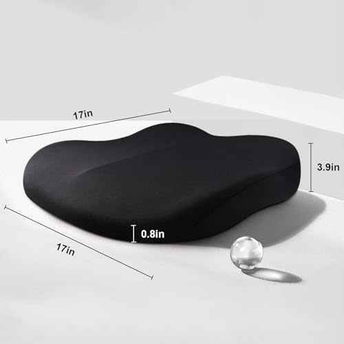 Car Seat Cushion, Memory Foam Car Seat Cushion, Cushions for Sciatica, Pain Relief for Long Sitting, Ergonomic Cushion for Office Chair, Black