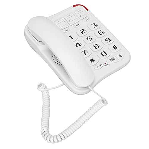 Big Corded Phone, Phone for Seniors, 3 Single Button Memories, Big Buttons Landline Telephone Great for The Elderly Home Office