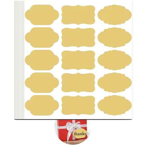 450pcs Label Stickers, Gift Tag Stickers, Name Tags, Self-Adhesive Writable All-Purpose Labels for Mason Jars, Canning, Bottles, Binders School Office Supplies