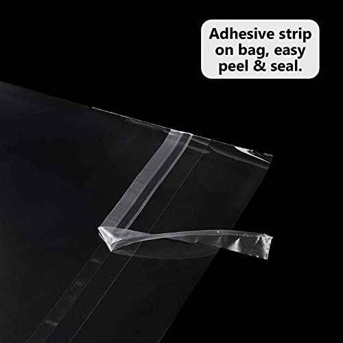 50 Pack Acid-Free Crystal Clear Sleeves Storage Bags for 18x24 Art Prints/Pictures/Photos/Framing Mat Mattes (Bag Size: 18 1/2" x24 2/5")