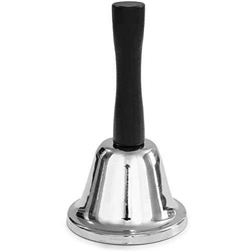 Duro-Med Call Bell with Wooden Handle - Silver & Black, Model 1