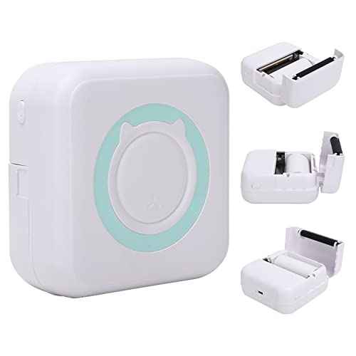 Mini Thermal Printer, Convenient Pocket Printer 200dpi Small Mini for Students for Photos for Office Workers for Label Notes (Green)