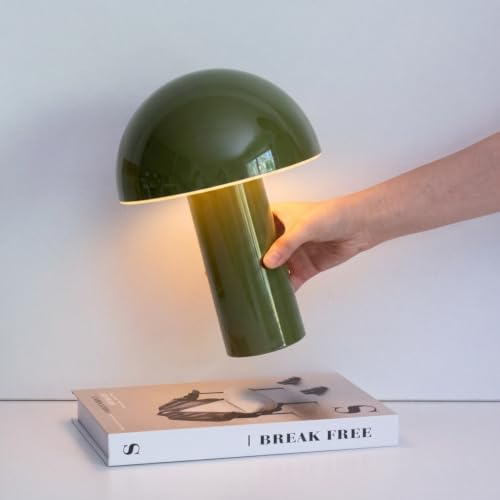 Brightech Celia 10" Green Touch-Controlled Cordless Dimmable LED Table Lamp