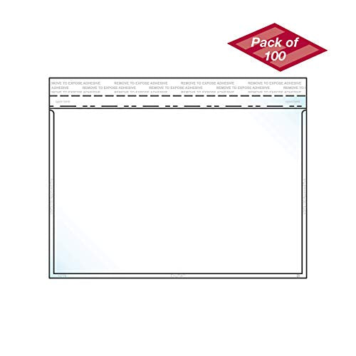EnvyPak 100 Clear Booklet Envelopes with Peel & Seal Closure 5.5 x 8.5 Inches