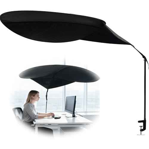 Office Cubicle and Desk Shade, Suitable for Cubicle to Block Light and Privacy Protection Cubicle Light Shield Black Diameter 65 inches (Black)