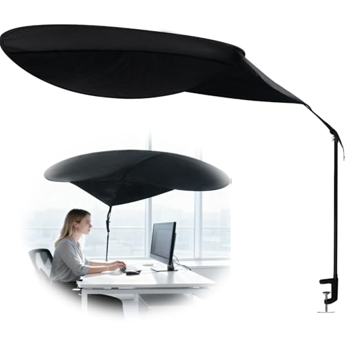 Stayden Black Office Cubicle Shade 65-inch Light Blocker & Privacy Screen