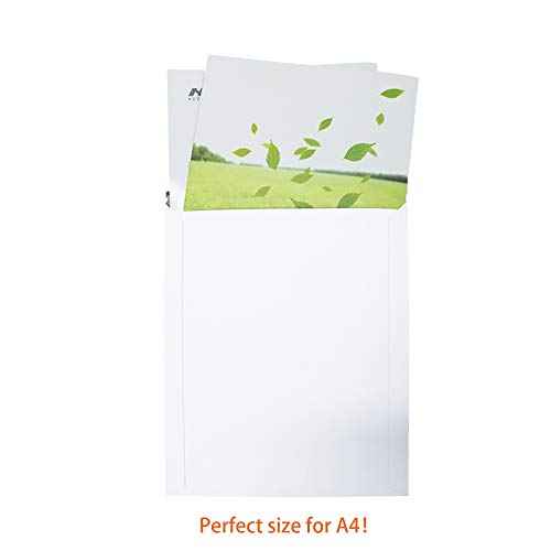 100 Pack 9X12 inch Self Seal Photo Document Mailers Stay Flat White Cardboard Envelopes White Photography Mailersfor CD, Photos, Document