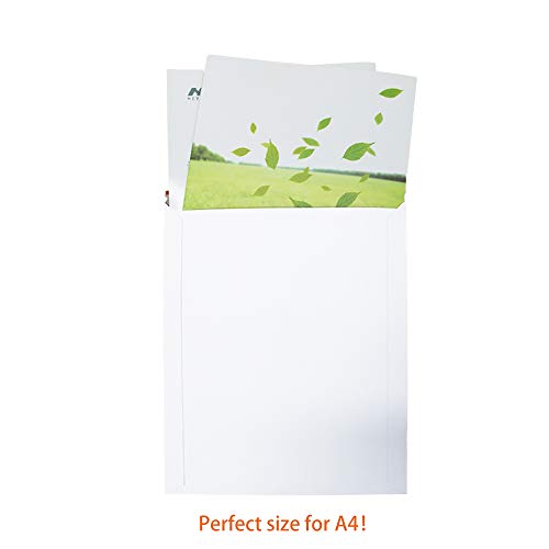 Self Seal 9x12 Inch Photo & Document Mailers - White, 100 Pack