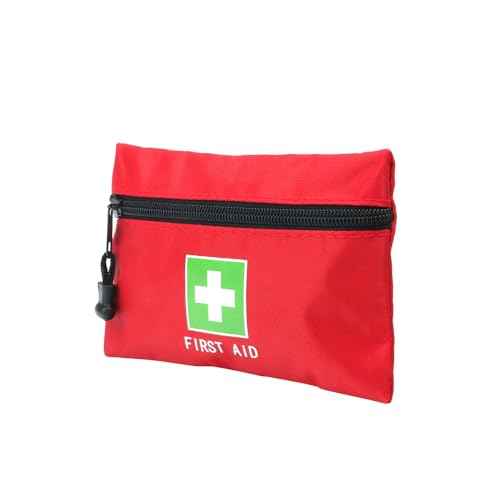 Red Emergency Bag First Aid Small Empty Travel Rescue Pouch First Responder Storage Medicine Pocket Bags for Car Home Office Kitchen Sport Ourdoors Bag Only (6x4.3)