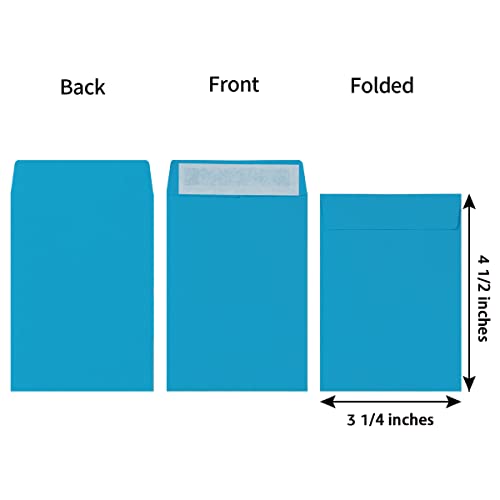 Topeen 100 Pack Colorful Self-Adhesive Seed Envelopes 3 1/4 x 4 1/2 Inches
