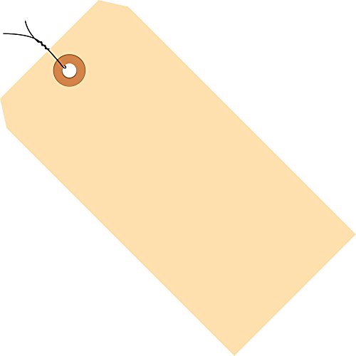 Top Pack Supply Shipping Tags, Pre-Wired, 13 Pt., 3 3/4" x 1 7/8", Manila (Pack of 1000)