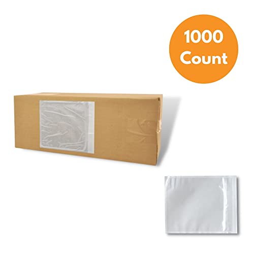 1000 Clear Waterproof Packing List Envelopes with Self-Adhesive Window 4.5x5.5 Inch
