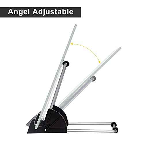 Magnetic Small Glass Whiteboard Desktop, ZHIDIAN 14x10 Portable Tempered Glass Dry Erase Board Panel with Adjustable Stand for Desk, Tabletop Glass Writing Board Easel for Office Home