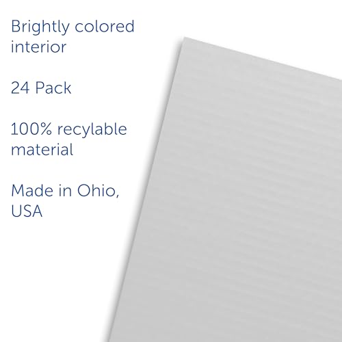 Flipside Products 12¡±x 48¡± White Study Carrels, Privacy Boards, Student Privacy and Focus Booth for The Classroom, Desk Divider Cubby for Tests, Made in USA - 24 Pack